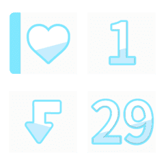 Easy Stickers for Number 02[Blue][0-29]