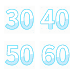 Easy Stickers for Number 02[Blue][30-69]