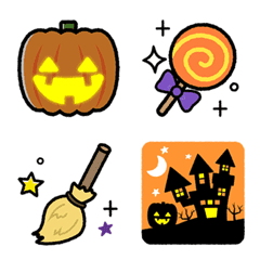 Clearly cute Halloween emoji