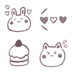 hunwari and simple letter emoji