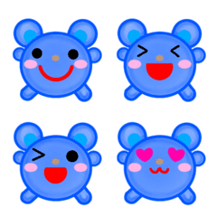 Blue mouse's loose Emoji