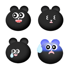 Hi Black Bear emoji