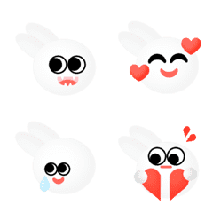 Hi White Rabbit Animation emoji