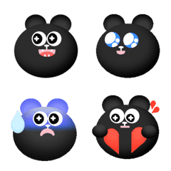 Hi Black Bear Animation emoji
