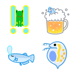 Cute medaka of animation Emoji 1