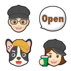 french bulldog cafe emoji