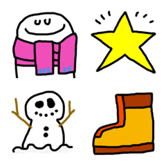 KAWAII Winter Emoji
