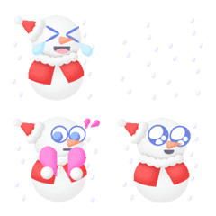 Hi snowman christmas Animation emoji