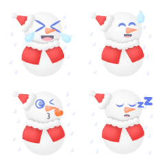 Hi snowman christmas emoji