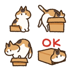 Emoji of a cat in a box