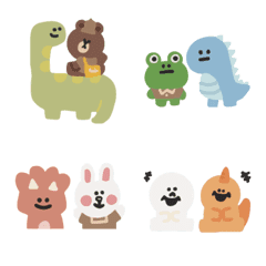 Dinosaurs and LINE FRIEND