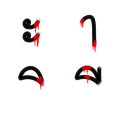 Thai vowels, Halloween, emojis