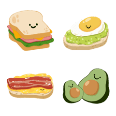 Cute smiley food emoji
