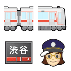 東京〜神奈川 赤帯の私鉄電車と駅名標