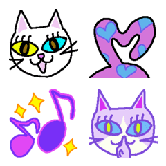 Emoji of colorful cats2