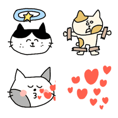 Cute cat animation emoji poca