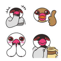 Java sparrow's jerking emoji.Bird