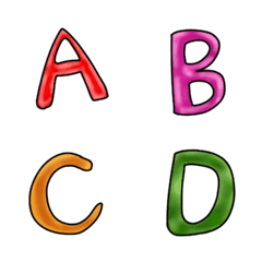 Emoji, English letters