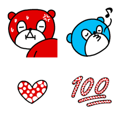 Emoji of colorful bears