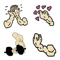 muscle hand sign emoji