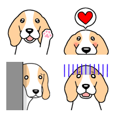 Dog emoji Beagle (Lemon & White)