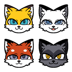 Four Color Foxes Emoji