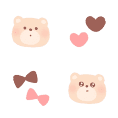 Bear and decorative emojis