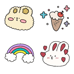 Beebear& rabbit cute emoji