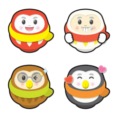 daruma winter fashion emoji