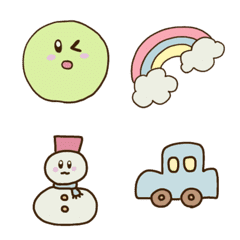 cute kawaii pastel emoji