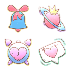 Cute and bright chat decoration emojis