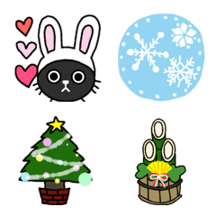 Winter emoji Christmas new year