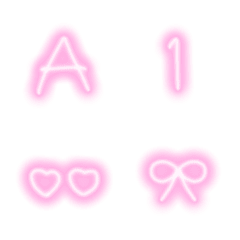 loose and cute font/neon pink