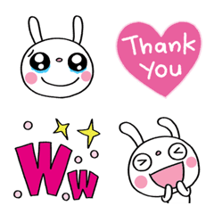 Cute Daily Life Marshmallow Rabbit Emoji