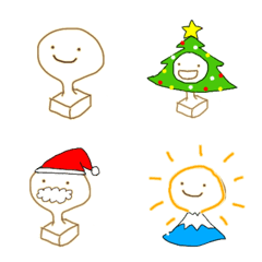 Omochi Emoji HAPPY HOLIDAYS
