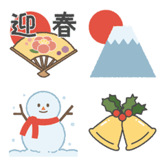 Winter emoji for New Year & Christmas