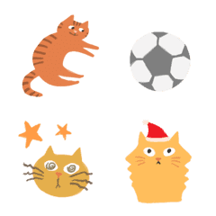 Cat and soccerball,winter