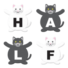 hold hands cat alphabet emoji