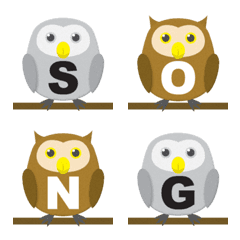 connect owl alphabet emoji