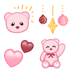 粉色泰迪熊 - 動態表情貼 -