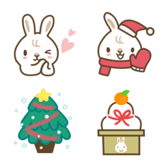 Rabbit winter emoji