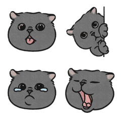 oba cat emoji / blue cat