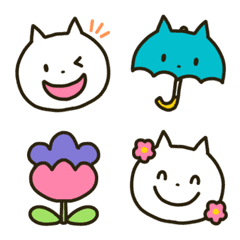 White cat Shirono emoji2