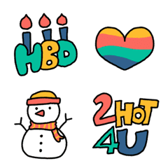 Colorful emoji: 3