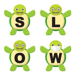 connect green turtle alphabet emoji