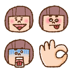 MAYUGE MUSUME Emoji(eyebrow girl Emoji)