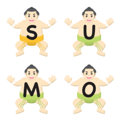 connect sumo wrestler alphabet emoji