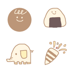 simple dull brown emoji