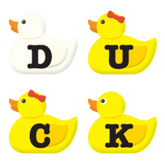 line up rubber duck alphabet emoji
