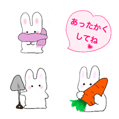Snow rabbit in winter